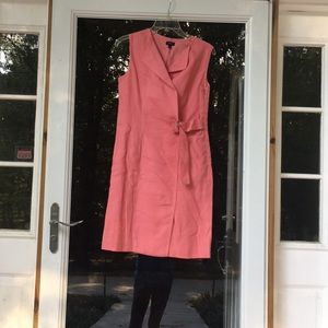 NWOT Salmon Pink Linen Sleeveless Dress